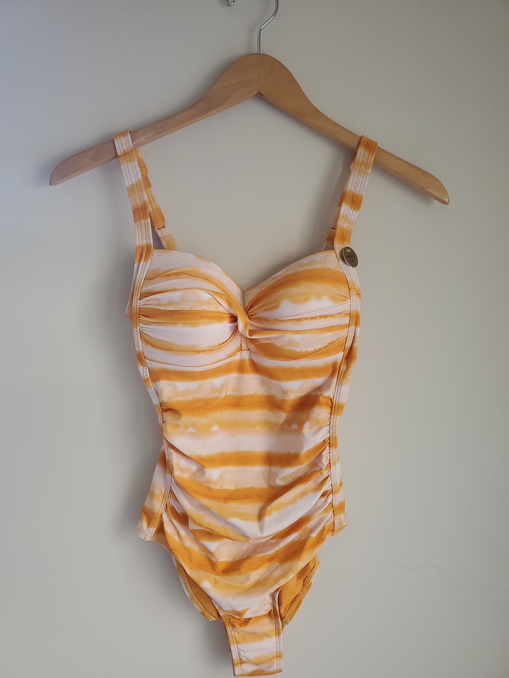 2for 25!Nip Tuck Swim Yellow Ruched One-Piece Swimsuit